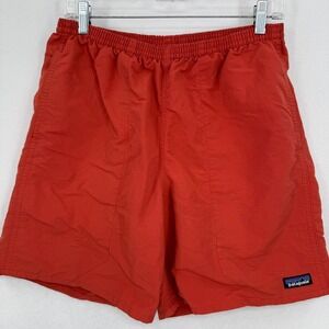 Patagonia Netplus Shells Men's Orange Nylon Swim Trunks Shorts Size M